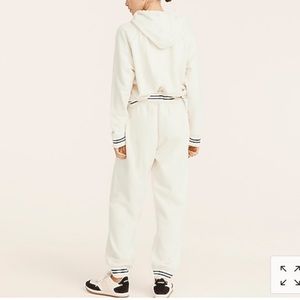 J.Crew University terry sweatpants/joggers w/ navy stripped cuffs (part of set)
